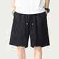 Men's Drawstring Waist Relaxed Fit Casual Shorts with Lightweight Woven Feel