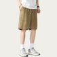 Men's Drawstring Waist Relaxed Fit Casual Shorts with Lightweight Woven Feel