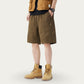 Men's Drawstring Waist Utility Casual Shorts with Relaxed Fit