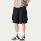 Men's Drawstring Waist Cargo Utility Casual Shorts with Relaxed Fit