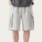 Men's Drawstring Waist Cargo Utility Casual Shorts with Relaxed Fit