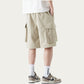 Men's Drawstring Waist Cargo Utility Casual Shorts with Relaxed Fit