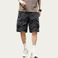 Men's Drawstring Waist Zip Pocket Utility Cargo Shorts with Relaxed Fit