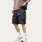 Men's Drawstring Waist Zip Pocket Utility Cargo Shorts with Relaxed Fit