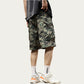 Men's Drawstring Waist Zip Pocket Utility Cargo Shorts with Relaxed Fit