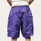 Men's Drawstring Waist Zip Pocket Utility Cargo Shorts with Relaxed Fit