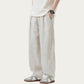 Men's Drawstring Waist Relaxed Fit Woven Pants with Seam Detailing