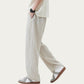 Men's Drawstring Waist Relaxed Fit Woven Pants with Seam Detailing