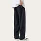Men's Drawstring Waist Relaxed Fit Woven Pants with Seam Detailing