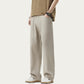 Men's Straight Leg Relaxed Fit Woven Pants with Clean Seam Finish