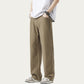 Men's Straight Leg Relaxed Fit Woven Pants with Clean Seam Finish