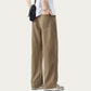 Men's Straight Leg Relaxed Fit Woven Pants with Clean Seam Finish