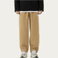 Men's Relaxed Fit Straight Leg Drawstring Pants with Soft Knit Texture