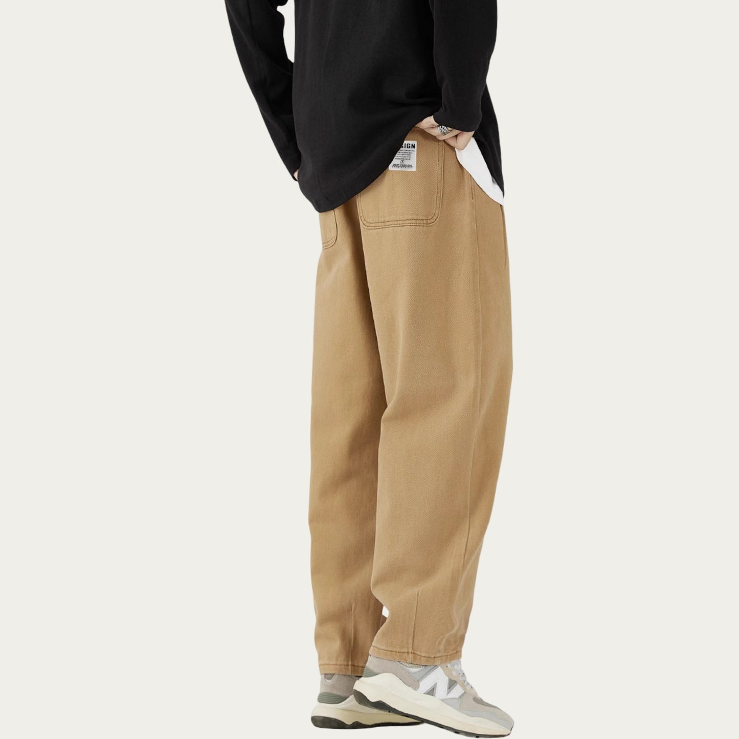 Men's Relaxed Fit Straight Leg Drawstring Pants with Soft Knit Texture