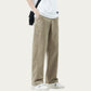 Men's Relaxed Fit Straight Leg Woven Pants with Clean Seam Detailing
