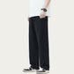 Men's Relaxed Fit Straight Leg Woven Pants with Clean Seam Detailing