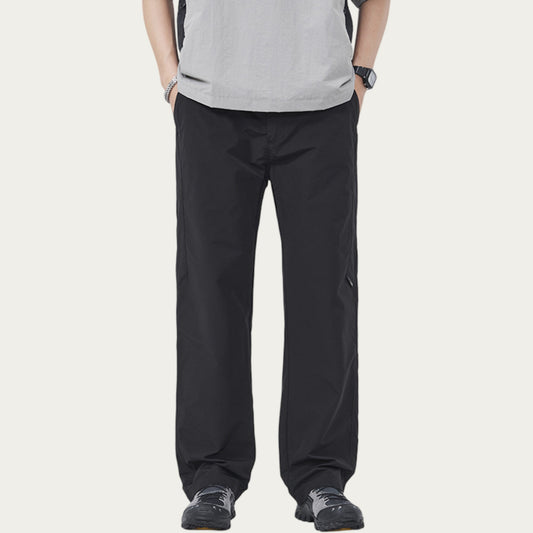Men's Straight Leg Woven Pants with Minimal Utility Pocket