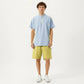 Men's Short Sleeve Athletic T-Shirt with Half Zip Mock Neck Contrast Panels Breathable Lightweight