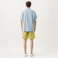 Men's Short Sleeve Athletic T-Shirt with Half Zip Mock Neck Contrast Panels Breathable Lightweight