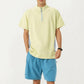 Men's Short Sleeve Athletic T-Shirt with Half Zip Mock Neck Contrast Panels Breathable Lightweight