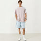 Men's Short Sleeve Athletic T-Shirt with Contrast Shoulder Panels Lightweight Breathable