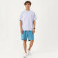 Men's Short Sleeve Athletic T-Shirt with Contrast Shoulder Panels Lightweight Breathable