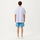 Men's Short Sleeve Athletic T-Shirt with Contrast Shoulder Panels Lightweight Breathable