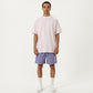 Men's Short Sleeve Athletic T-Shirt with Contrast Panel Design Breathable Performance Top