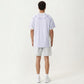 Men's Short Sleeve Athletic T-Shirt with Contrast Panel Design Breathable Performance Top