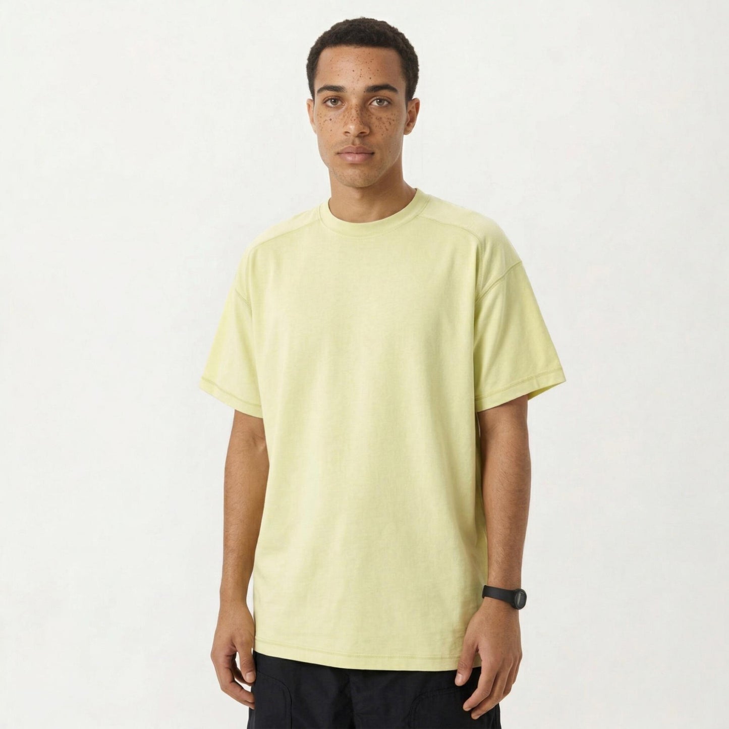 Men's Short Sleeve Oversized T-Shirt with Relaxed Fit Soft Lightweight Everyday Essential Top