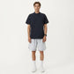 Men's Short Sleeve Athletic T-Shirt with Half Zip Mock Neck Lightweight Breathable Fabric