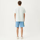 Men's Short Sleeve Athletic T-Shirt with Half Zip Mock Neck Lightweight Breathable Fabric