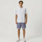 Men's Short Sleeve Athletic T-Shirt with Half Zip Mock Neck Lightweight Breathable Fabric