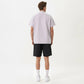 Men's Short Sleeve Athletic T-Shirt with Half Zip Mock Neck Lightweight Breathable Fabric