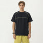 Men's Short Sleeve Athletic T-Shirt with Contrast Seam Detail Breathable Lightweight Fabric