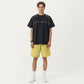 Men's Short Sleeve Athletic T-Shirt with Contrast Seam Detail Breathable Lightweight Fabric