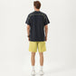 Men's Short Sleeve Athletic T-Shirt with Contrast Seam Detail Breathable Lightweight Fabric