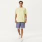 Men's Short Sleeve Athletic T-Shirt with Contrast Seam Detail Breathable Lightweight Fabric