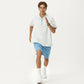 Men's Short Sleeve Athletic Polo Shirt with Zip Collar Lightweight Breathable Fabric and Relaxed Fit