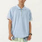 Men's Short Sleeve Athletic Polo Shirt with Zip Collar Lightweight Breathable Fabric and Relaxed Fit