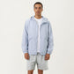 Men's Lightweight Hooded Windbreaker Jacket with Full Zip Closure Elastic Cuffs and Side Pocket