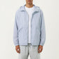 Men's Lightweight Hooded Windbreaker Jacket with Full Zip Closure Elastic Cuffs and Side Pocket