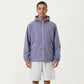 Men's Lightweight Hooded Windbreaker Jacket with Full Zip Closure Elastic Cuffs and Side Pocket
