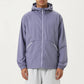 Men's Lightweight Hooded Windbreaker Jacket with Full Zip Closure Elastic Cuffs and Side Pocket