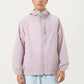Men's Lightweight Windbreaker Jacket with Hood Full Zip Closure Chest Zipper Pocket and Elastic Cuff