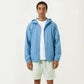 Men's Lightweight Hooded Windbreaker Jacket with Full Zip Closure Elastic Cuffs and Relaxed Fit