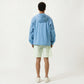 Men's Lightweight Hooded Windbreaker Jacket with Full Zip Closure Elastic Cuffs and Relaxed Fit