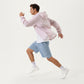 Men's Lightweight Hooded Windbreaker Jacket with Full Zip Closure Elastic Cuffs and Relaxed Fit