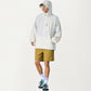 Men's Lightweight Windbreaker Jacket with Hood Full Zip Closure Panel Detail and Elastic Cuff Design