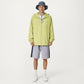 Men's Lightweight Windbreaker Jacket with Hood Full Zip Closure Panel Detail and Elastic Cuff Design
